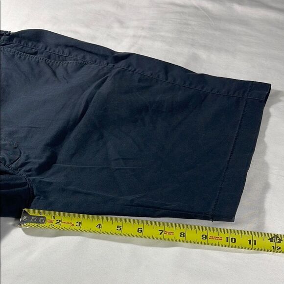J. Crew mens navy blue Stretch basic flat front 10" chino shorts - size 33 - Picture 12 of 13